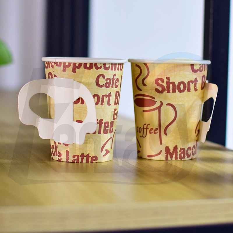 Packaging Take Away Customized Pringting Customization Customizable Custom Printing Paper Handle Cup – Paper Cup and Paper Handle Cup price
