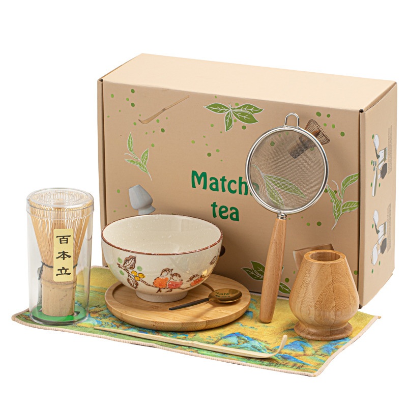 Bamboo Whisk Tea Spoon Metal Sifter 6PCS Matcha Whisk Set – Matcha Whisk Set and Matcha Tea Set price