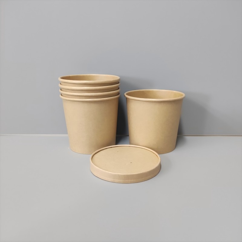 Disposable Kraft Paper Soup Bowl Hot Soup Cup with Lid – Kraft Soup Bowl and Paper Soup Cups price
