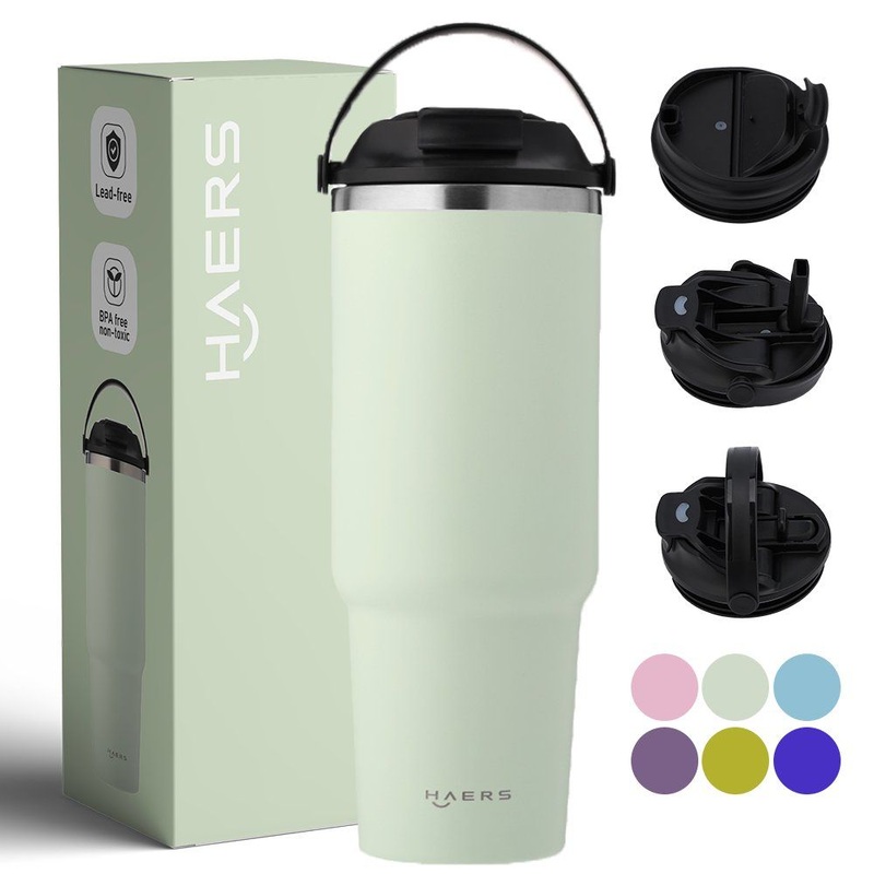 Haers Wholesale Factory Stainless Steel Insulated Travel Mug with 2 in 1 Leakproof Lid – Insulated Travel Mug and Stainless Steel Mug price