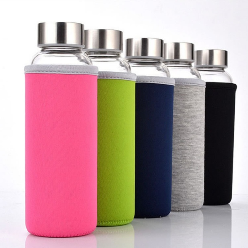 Wholesale 350ml 500ml 16oz 750ml 1L Transparent High Borosilicate Glass Water Bottle Drinking Sport Water Bottle – Sport Water Bottle and Drinking Bottle price