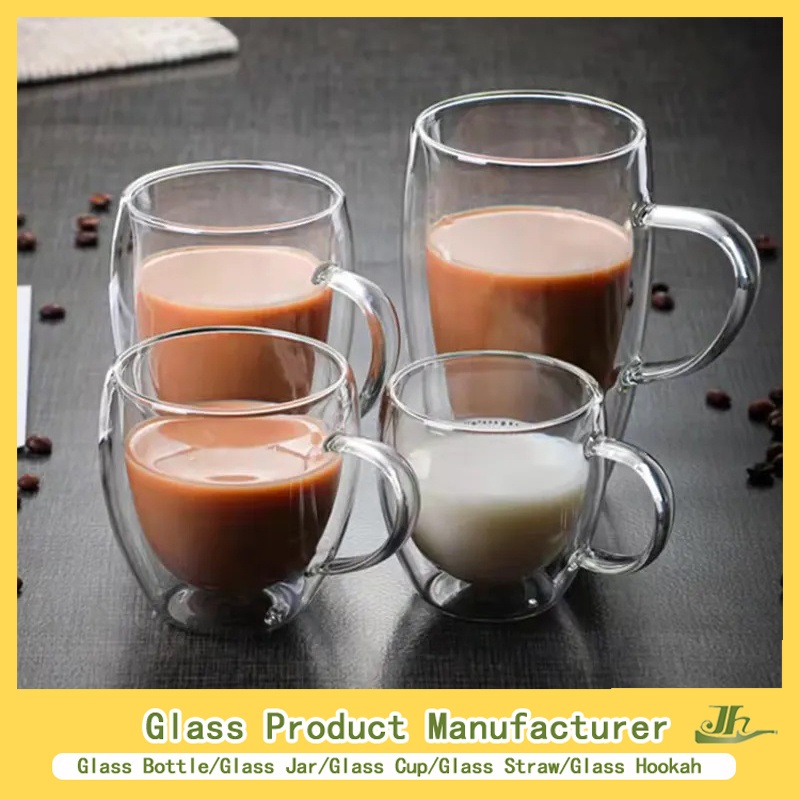 100ml 150ml 250ml 350ml Hand Blown Heat Resistance Double Wall Glass Coffee Tea Cup – China Glass Cup Manufacturer and Double Wall Glass Mug price