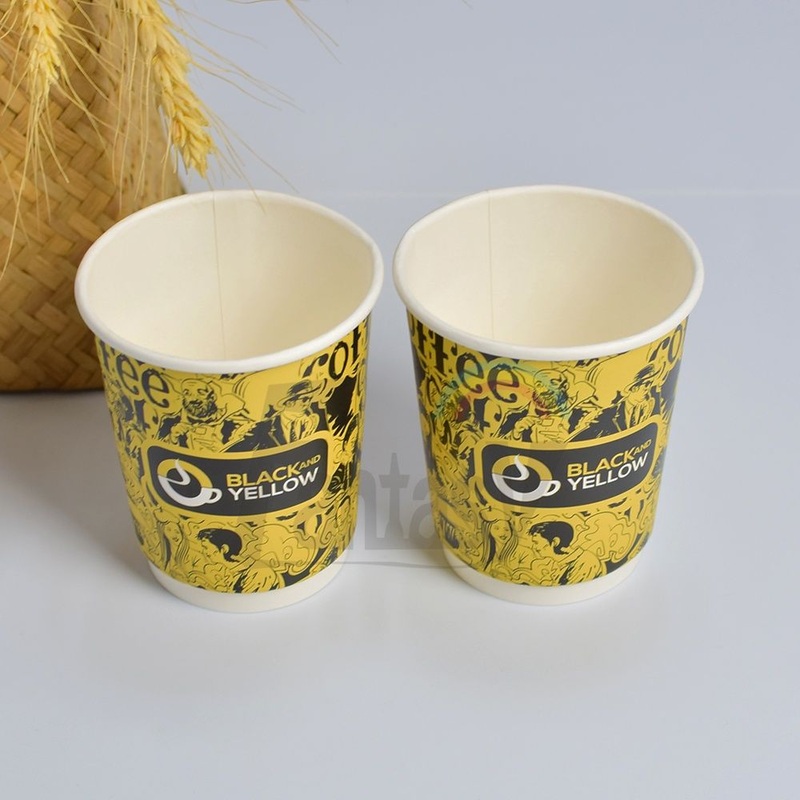 22oz 650ml 24oz 700ml Beverage Bubble Tea Drink Double Wall Paper Cup – 22oz Cup and Custom Paper Cup price