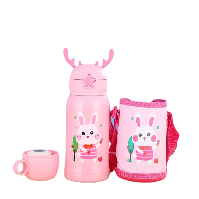 500ml School Childrens Portable Vacuum Flask Thermal Cups Food Grade Double Wall 316 Stainless Steel Kids Thermos Water Bottles with Pouch Extra Lids – Water Bottle and Thermos price