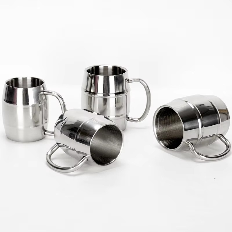 Custom Logo 304 Stainless Steel Coffee Mug Double-Layer Beer Cups with Handle – Double Wall Mug and Outdoor Travel Tea Mug price