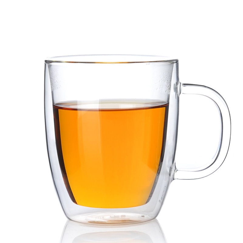 Double Wall Clear Glasses – Insulated Glassware with Handle – Large Espresso Latte Cappuccino or Tea Cup – Coffee Cup and Reusbale Cup price