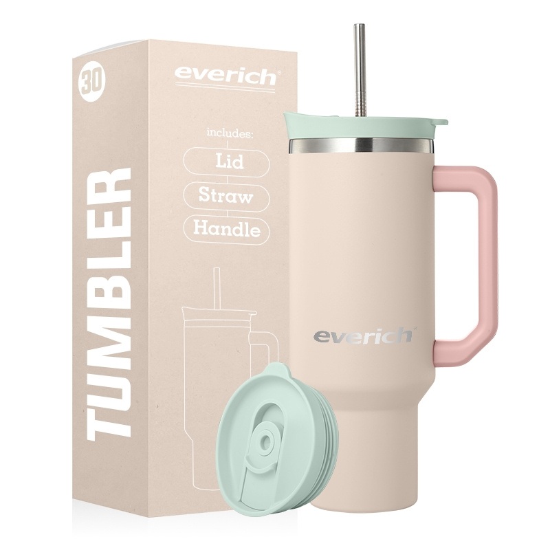 Everich 40 Oz Insulated Tumbler with Straw Lids Cup Holder Bottle for Hot or Cold Drink – Insulated Tumbler and Stainless Steel Bottle price