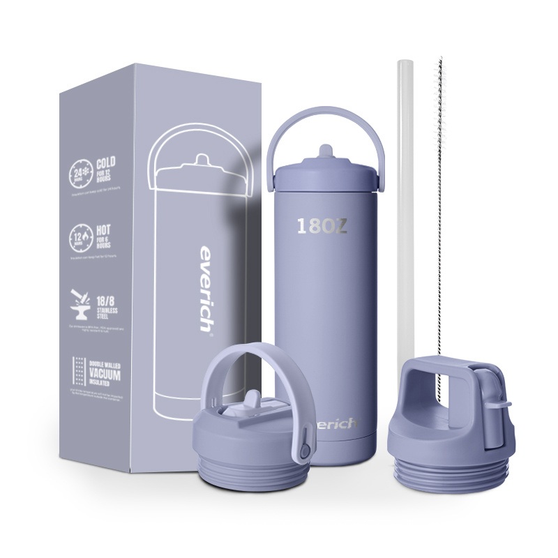 Everich Double Wall Stain Less Steel Water Cup with Straw Lid 100% Leak Proof – Insulated Tumbler and Stainless Steel Bottle price