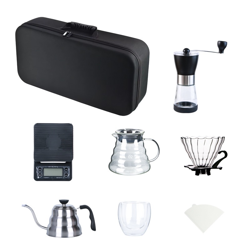 Hario V-Shaped 60 Pour Over Coffee Kit  Complete Set with Scale, Timer & Glass Kettle – Barista Set and V Shaped 60 Dripper price