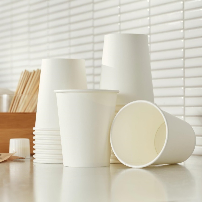 Multiple Sizes Best Selling White Simple Printing Single Wall Disposable Paper Cups for Various Drinking – Vending Paper Cup and Coffee Vending Paper Cups price