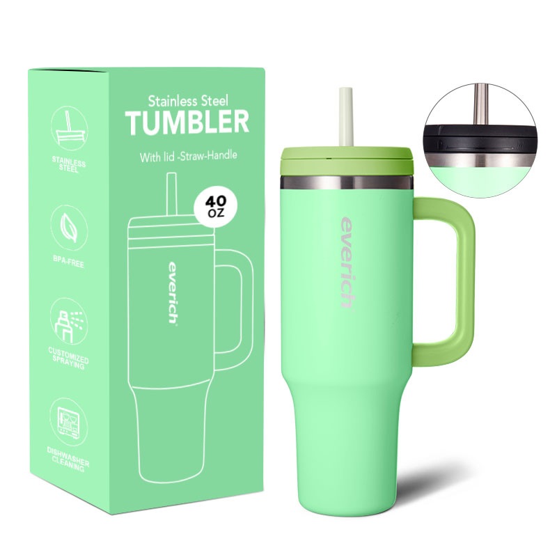 Vacuum Insulated Double Wall Thermal Leak Proof Locking Design Straw Lid Customized Stainless Steel Tumbler – Stainless Steel Tumbler and 40oz Tumbler price