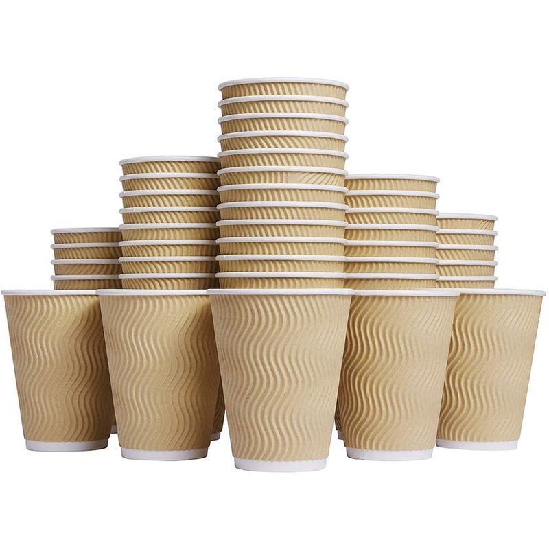 10 12 16 18 20oz Ripple Wall Disposable Custom Paper Cup – Paper Cup and Coffee Cup price