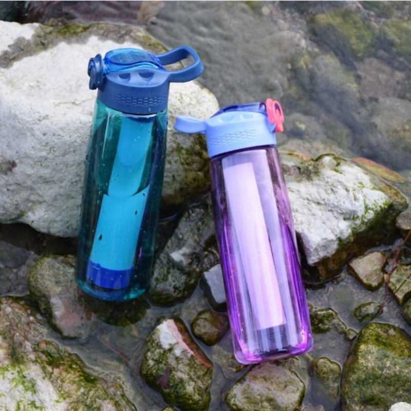 2023 Botellas De Agua Con Filtro BPA Free Filtered Outdoor Drink Bottle Plastic Sports Water Bottle with Filter Purifier Straw – 2024 New Wholesale Water Bottle and Custom Multistyle Water Bottle price