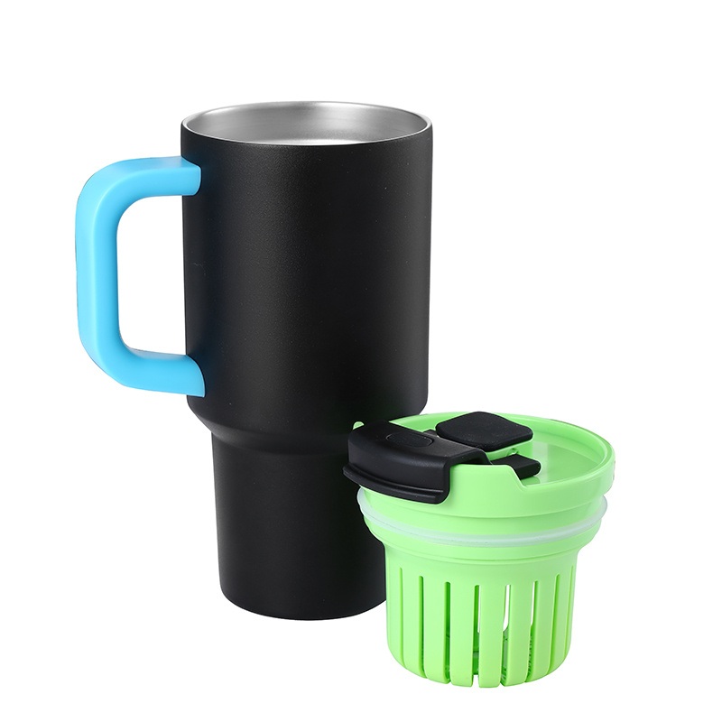 30oz Tumbler with Handle and Straw Lid Travel Mug, Iced Coffee Cup Keep Hot and Cold Beverages – Stainless Steel Tumbler and Vacuum Tunbler price