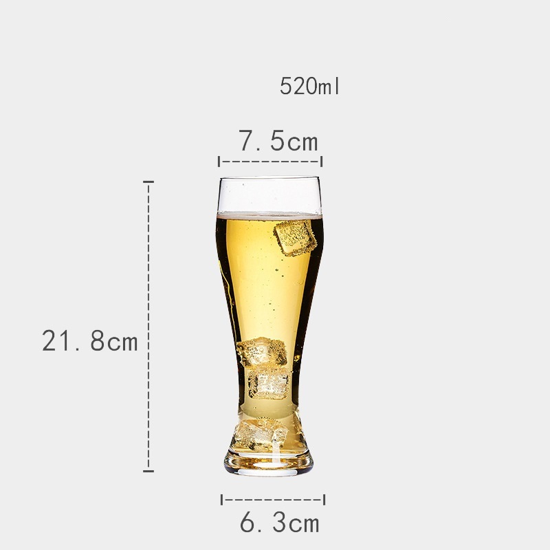 520ml Wholesale Restaurant Handmade Clear Tall Pain Thick Bottom Giant Mug Beer Glass – Glass Beer Mug and Beer Glass Cups price