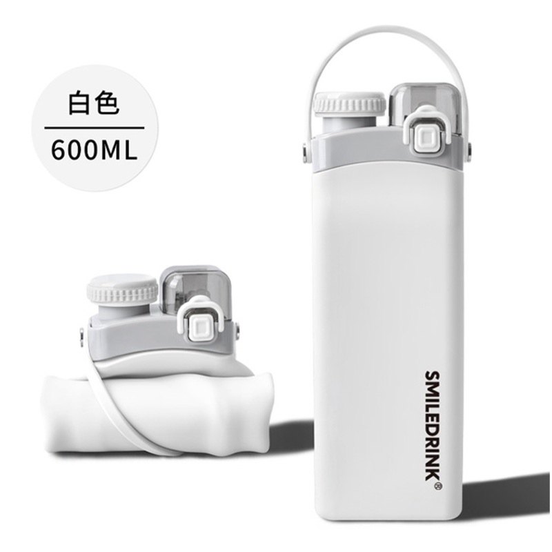 600ml Lightweight Square Bottom Outdoor Sport Collapsible Water Bottle BPA Free Silicone Foldable Milk Water Bottle – Drinking Sports Bottle and Travel Sports Bottle price
