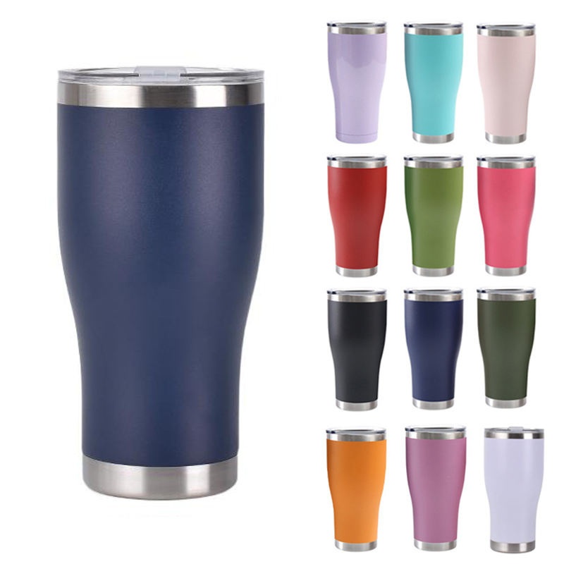 Custom Double Wall Insulated Stainless Steel Travel Tumbler 20oz Curved Coffee Mug for Auto, Insurance, Bank Company Promotion Gift – Curved Coffee Mug and Stainless Steel Coffee Mug price