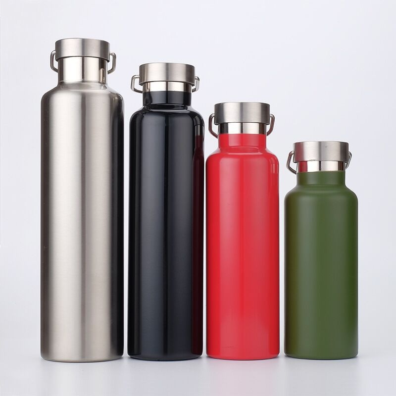 Double Wall Stainless Steel Water Bottle with Bamboo Lid – Sports Water Bottle and Outdoor Bottle price