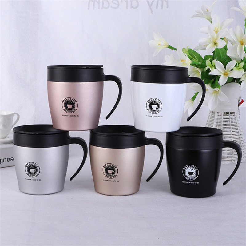 Double Walls 350ml Stainless Steel Thermal Coffee Mug, Coffee Tumbler, Insulated Mug, Vacuum Coffee Mug, Teacher Travel Mug with Handle – Stainless Steel Travel Mug and Auto Mug price