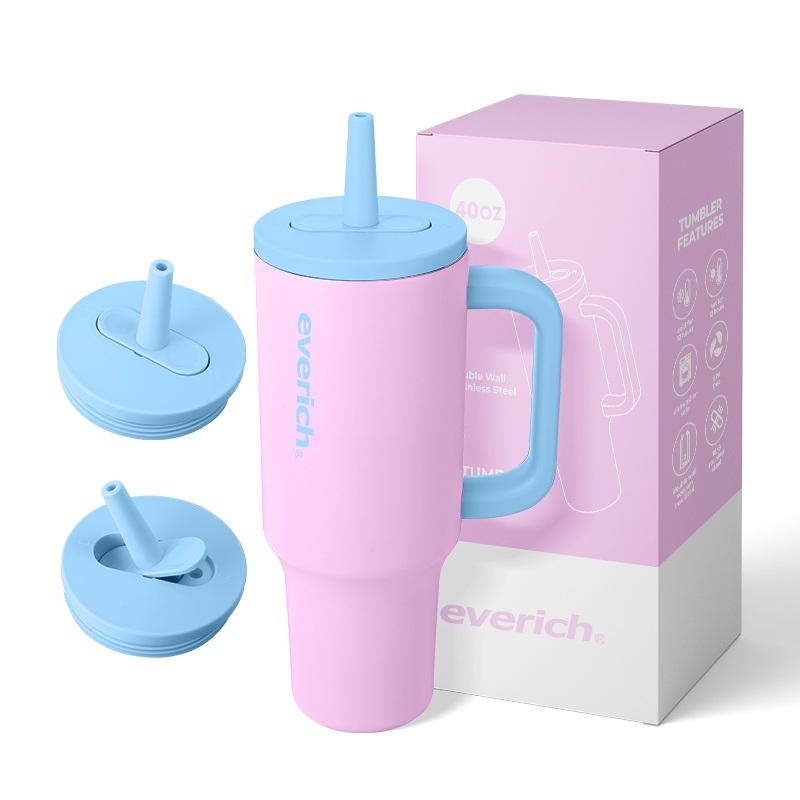 Everich 40 Oz Tumbler with Suction Lid Stainless Steel Reusable Water Bottle – Tumbler and Water Bottle price