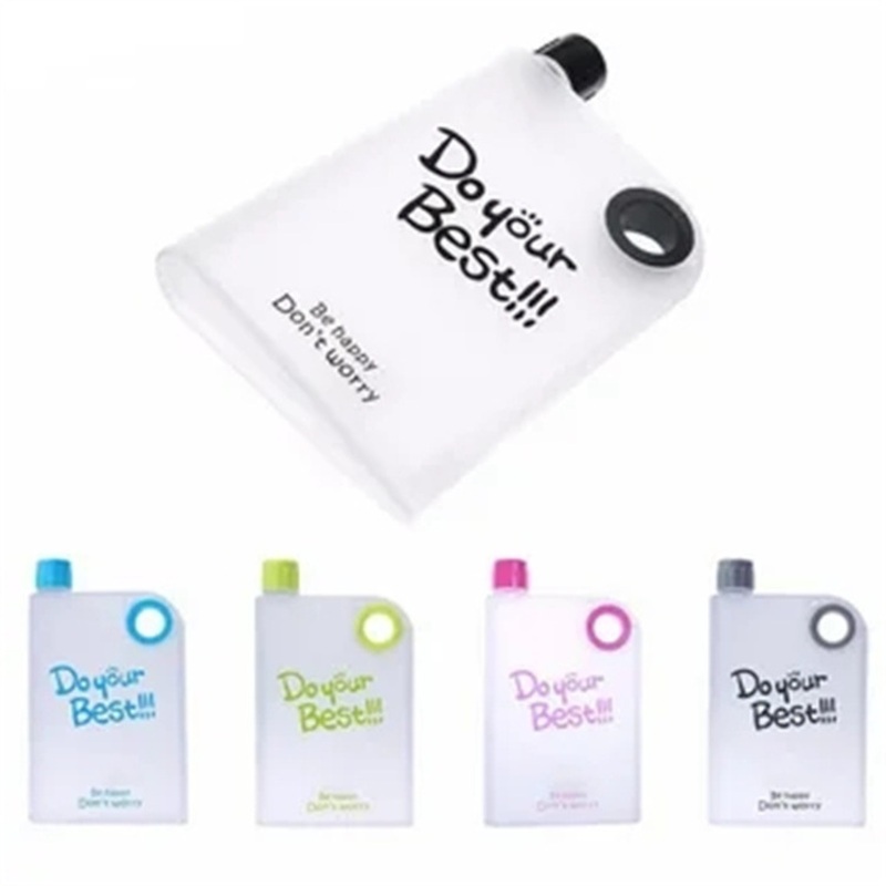 Factor Directly 380 Ml Notebook Water Bottle Square Plastic Flat Water Bottle – Plastic Cup and Plastic Bottle price