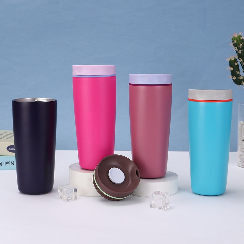 New Product 12oz/20oz Water Bottle Coffee Tumbler Personalised Stainless Steel Double Wall Insulated Coffee Cups Mug with Button Cap – Coffee Mug and Sublimation Mug price