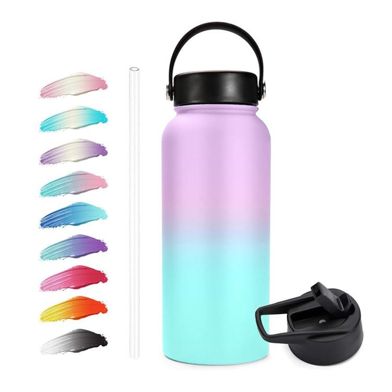 ODM Eco Friendly 32 Oz Outdoor Drink Insulated Stainless Steel Flask Water Bottle with 3 Lids Water Bottle with Vacuum and Handle for Thermal & Hydration – Water Bottle and Stainless Steel Water Bottle price