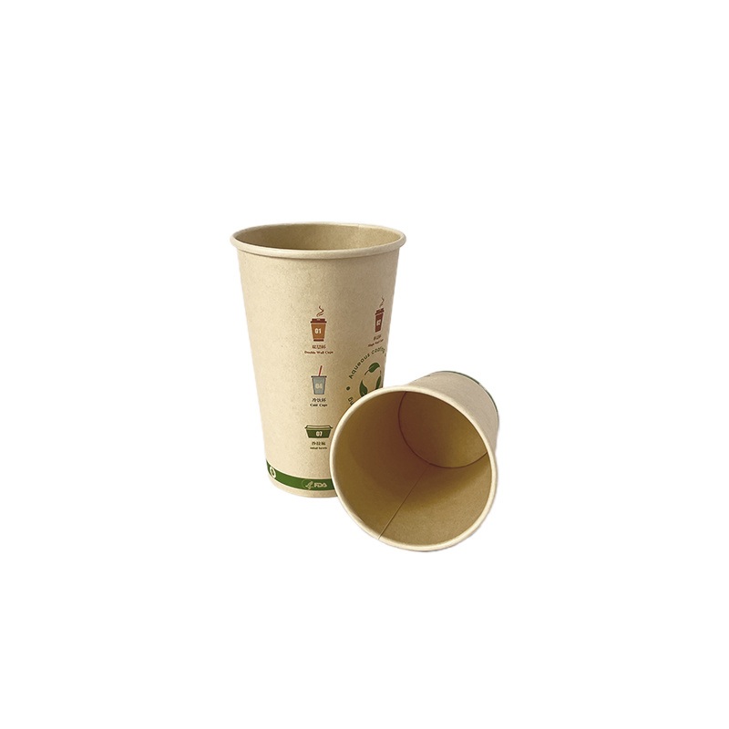 Single Wall Degradable Coffee Hot Milk Tea Custom Logo Bamboo Pulp Paper Cups with Lid – Bamboo Pulp Cup and Mini Bamboo Paper Cups price