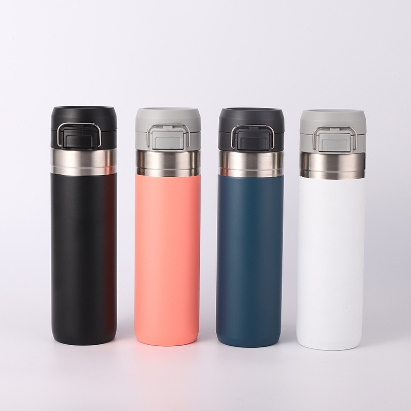 Wholesale Eco Custom 800ml Vacuum Flask Double Wall Insulated Coffee Cup with Pop-up Lid – Stainless Steel Cup and Stainless Steel Bottle price