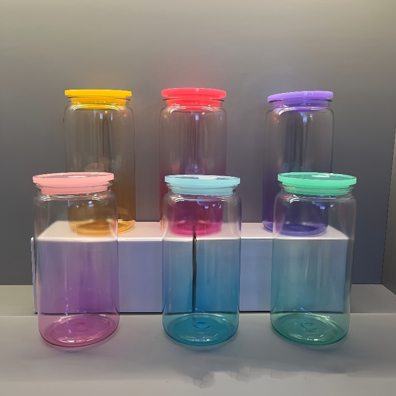 Wholesale Ombre Colored 16oz 500ml Acrylic Plastic Libby Soda Cups with Lid Straw Blank Iced Coffee Bubble Tea Iced Beverages – Libby Soda Cups and Wholesale Ombre Plastic Cups price