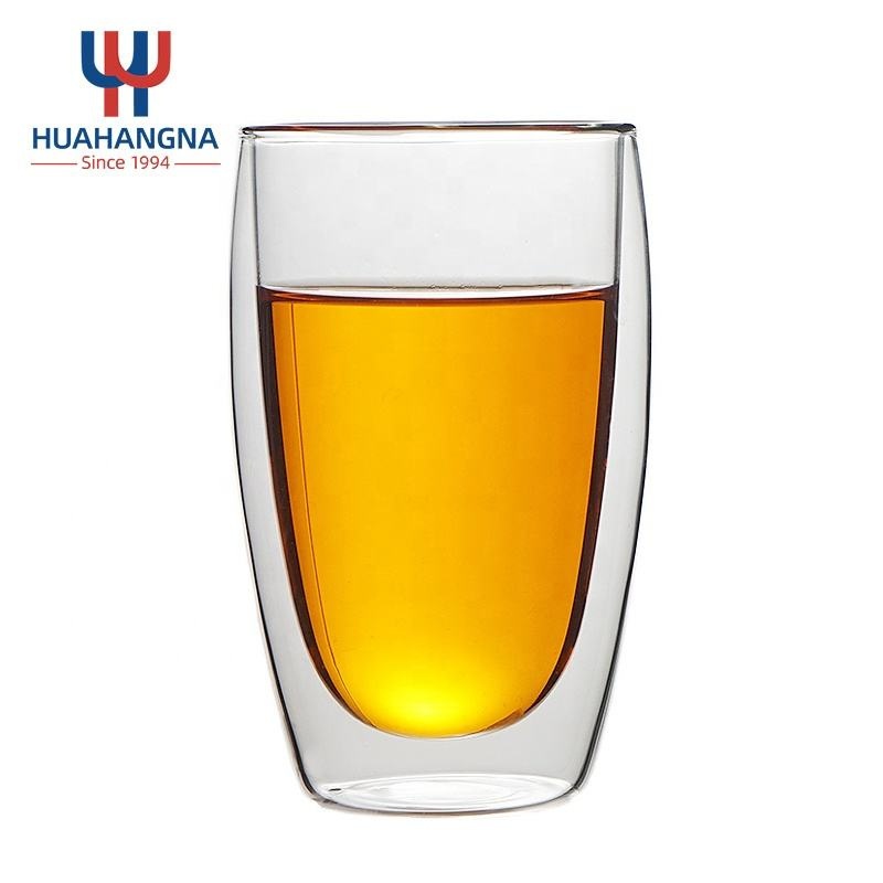 Wholesale Support Custom Logo 450ml Insulated Mugs High Borosilicate Double Wall Latte Tea Glass Coffee Cup for Restaurant – Glassware and Glass Cups price