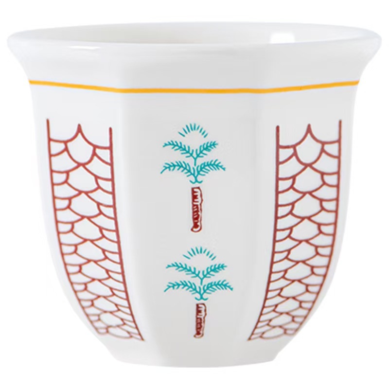 Wholesale White Porcelain Tea Cup Arabic Cawa Cup 6PC Saudi Arbia Cawa Cup – Cawa Cup and Cup price