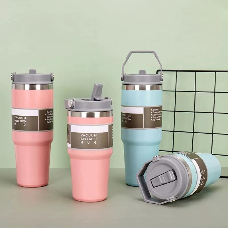 20oz 30oz Stainless Steel Water Bottle Double Wall Food Grade Vacuum Flask Thermos Heat Insulated Cup with Handle – Vacuum Cup and Coffee Cup price