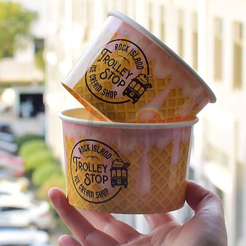 6oz 8oz Frozen Yogurt Disposable Ice Cream Paper Cups – 8oz Cups and 6oz Paper Cups price