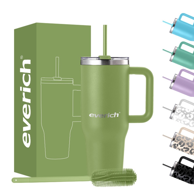 BPA Free 40oz 1200ml Customized Shatterproof Food Grade Spillproof Travel Tumbler with Handle and Straw – Stainless Steel Tumbler and 40oz Tumbler price