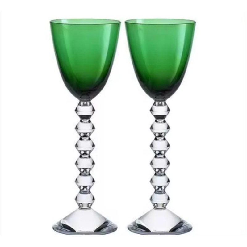 Custom Made Hand-Blown Sculpted Stem Green Wine Glass Champagne Wine Glass – Luxury Glass Glass and Portable Wine Glass with Lid price