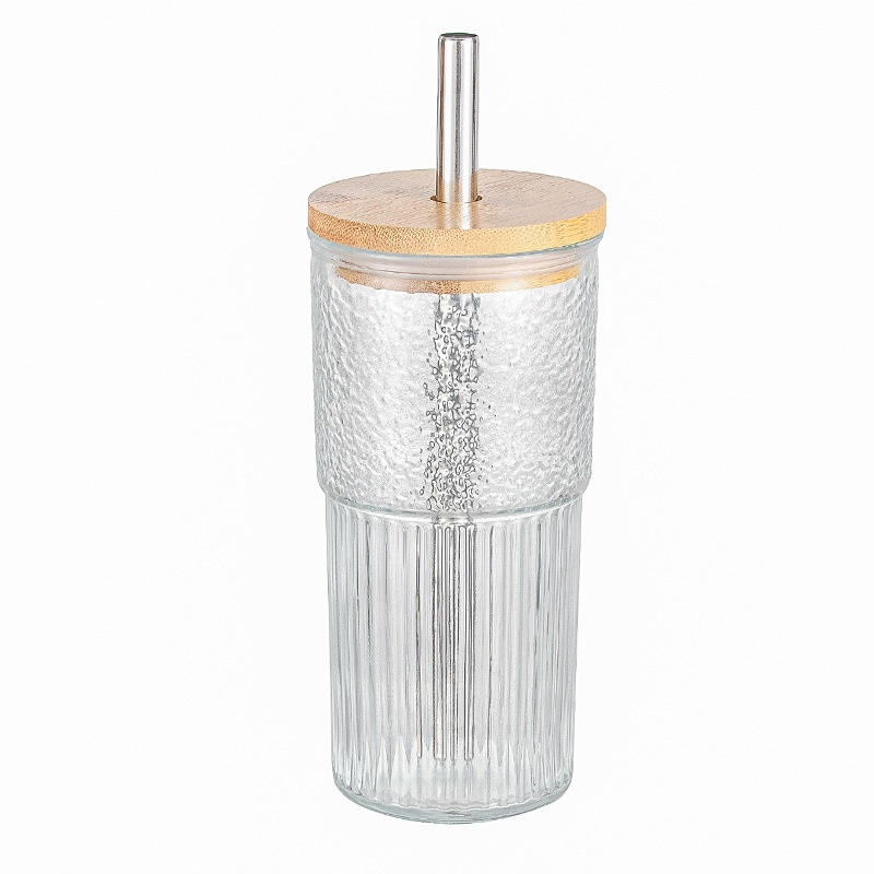 High Borosilicate Glass Mug for Beverage and Cola with Straw – Glass Mug and Beverage Cup price