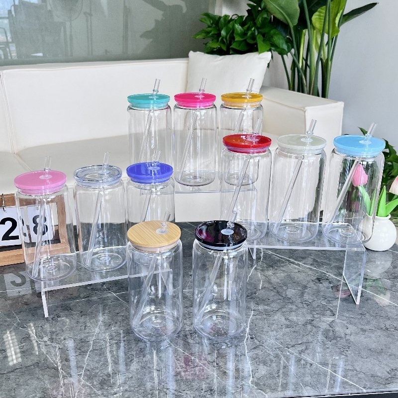 in Stock Rts Clear Transparent Colored 16oz Plastic Acrylic Cans Soda Beer Can Cup with Colorful PP Lids and Straw – Plastic Cup Can and Plastic Acrylic Cup price
