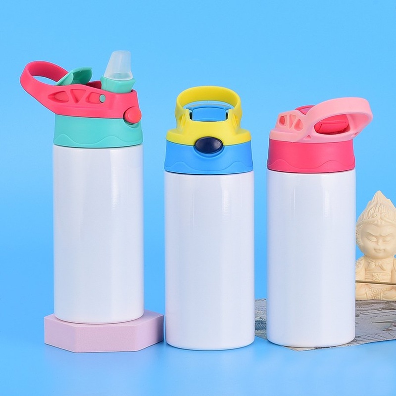 New Blank Straight Insulated Cute Sippy Cup 12 Oz 18/8 Stainless Steel Kids Sublimation Tumbler Water Bottle – Water Bottle and Sublimation Tumbler price