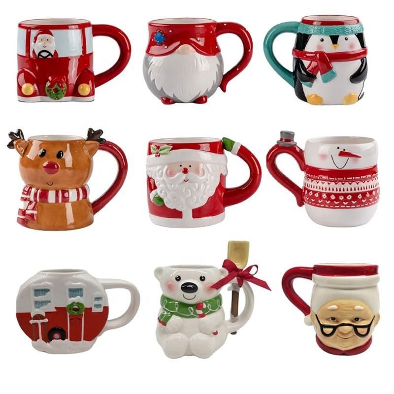 New Custom 3D Ceramic Christmas Mug Coffee Cups Mug Christmas Mugs Ceramic Wholesale – Home Decoration and Party Supply price