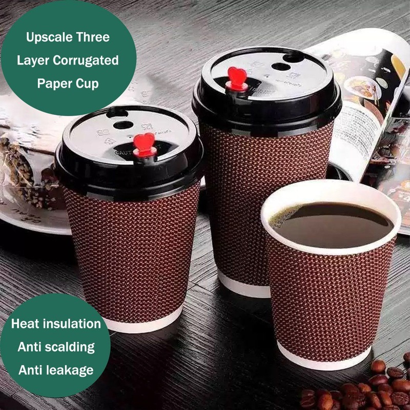 Party Paper Cup Printing Rippled Custom Ripple Wall Hot Drink Craft Paper Coffee Cups for Hot Drinks – Ripple Wall Paper Cups and Custom Paper Coffee Cups price