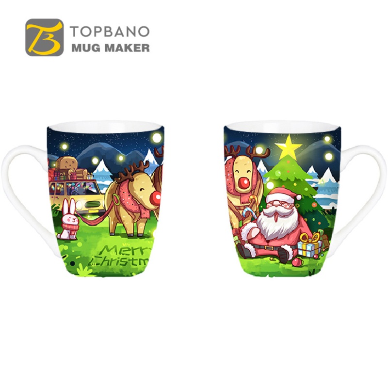 Porcelain Dinnerware Merry Christmas Santa Claus Ceramic Coffee Cup Mugs – Ceramic Mug and Custom Mug price