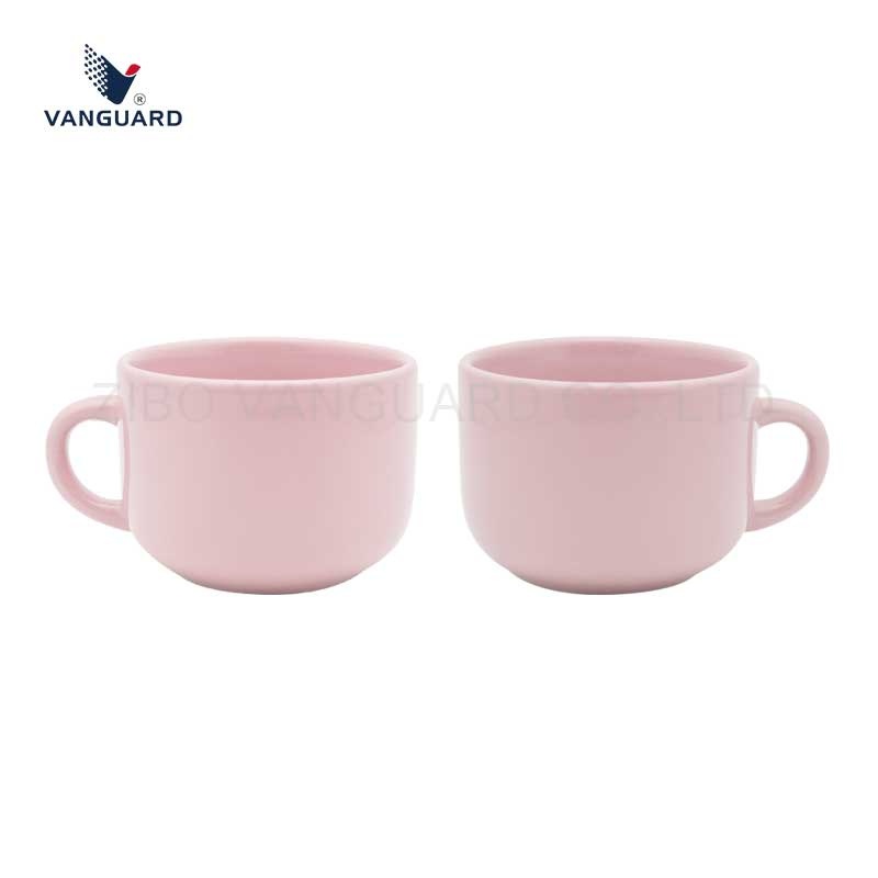 Simple Latte Coffee Mug Pink Small Breakfast Mug 260ml Ceramic Mug – Ceramic Mug and Breakfast Mug price