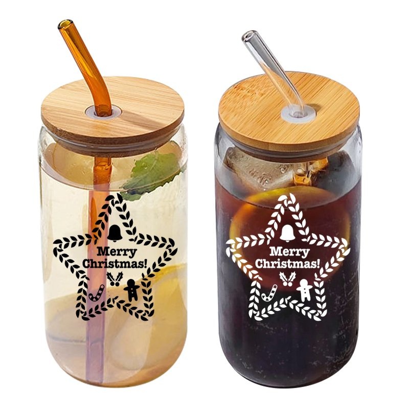 Sublimation Blanks Bamboo Drinking Glass 12oz 16oz and 25oz Clear and Frosted Glass Cup with Bamboo Lid and Glass Straw – Glass Mason Jar and Mason Jar price