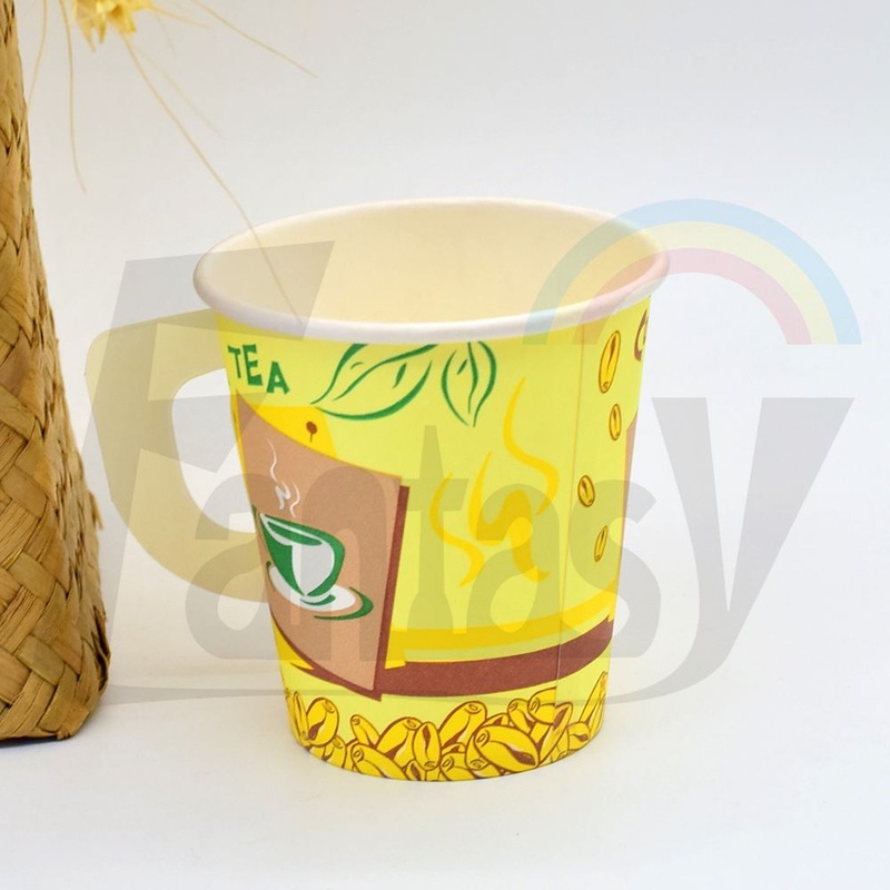 Supermarket 7oz Customized Logo Coffee Disposable Customization Size Paper Handles Cup – Paper Cup and Paper Handle Cup price