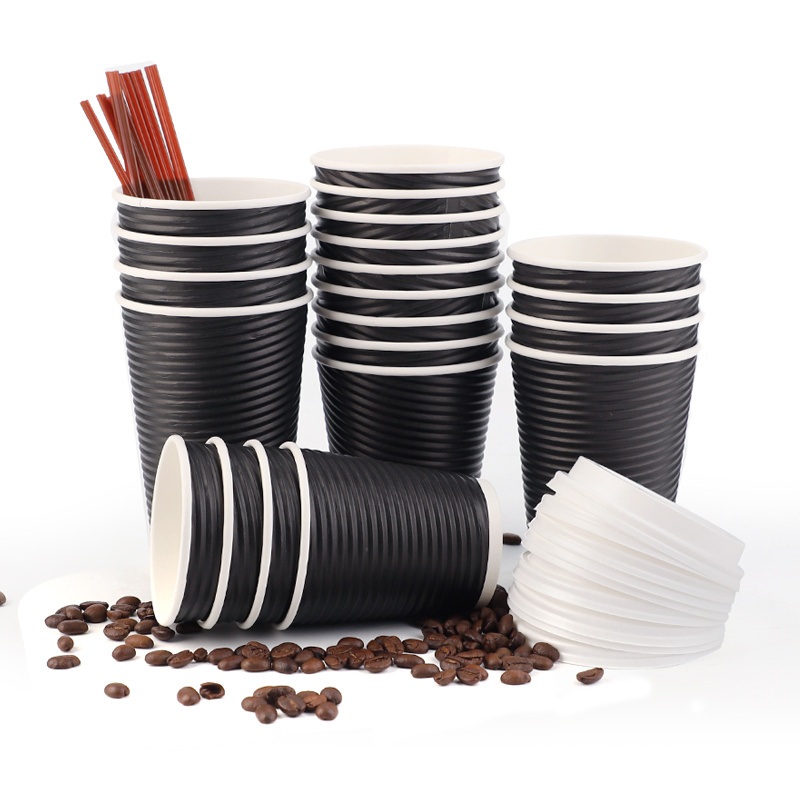Wholesale 7 Oz Customized Design Disposable Double Wall Ripple Paper Cup Hot Paper Coffee Cups – Paper Cup and Disposable Coffee Cup price