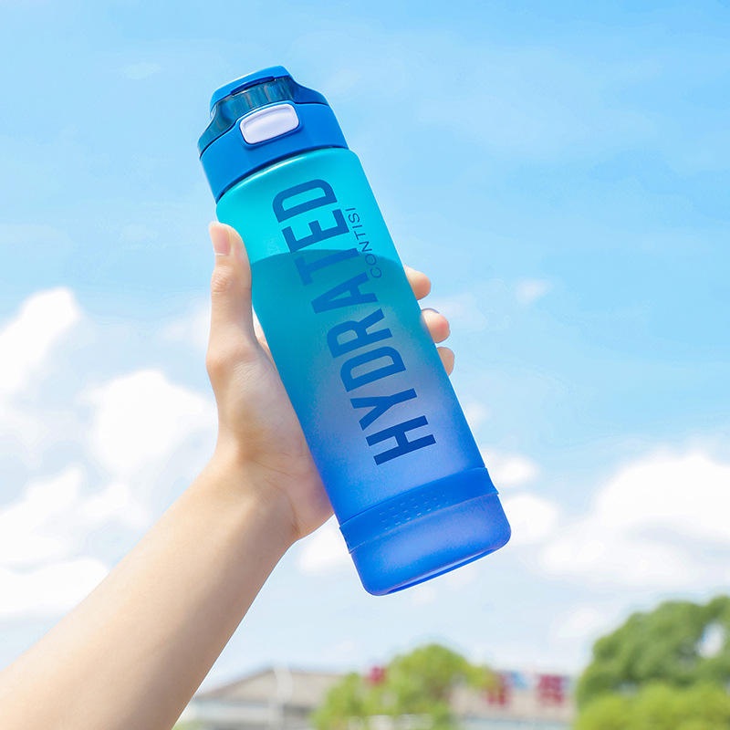 1000ml Student Outdoor Travel Matte Surface Gradient Sports Drinking Water Bottle with Straw Waterbottle – Sport Water Bottle and Drinking Bottle price