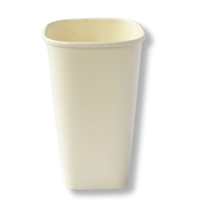 12oz 16oz PE PLA Water Based Coating White Brown Custom Print for Hot Cold Beverage Rectangular Square Shape Paper Drinking Cups – Paper Party Cups and Paper Soup Cup Paper Ice Cream Cup with Lid price