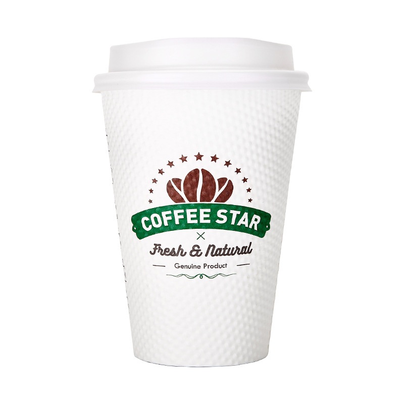 12oz Disposable Custom Ripple Wall Coffee Paper Cup with Lid – Paper Cup and Paper Coffee Cup price