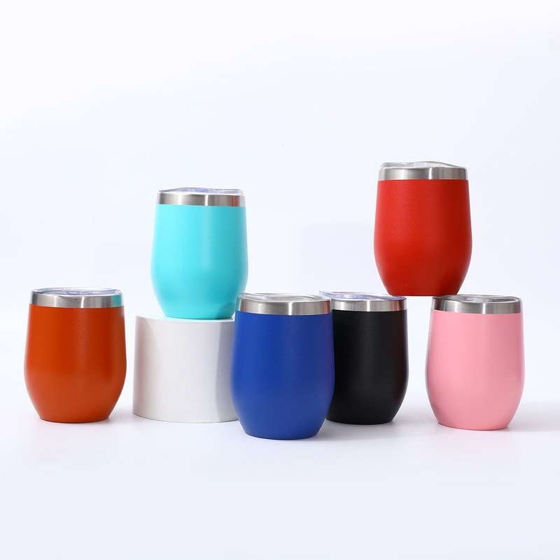 12oz Wine Tumbler Wine Glasses Set Stainless Steel Wine Tumbler Cups with Lid and Straw for Picnic Camping Party or Family Daily – Water Bottle price